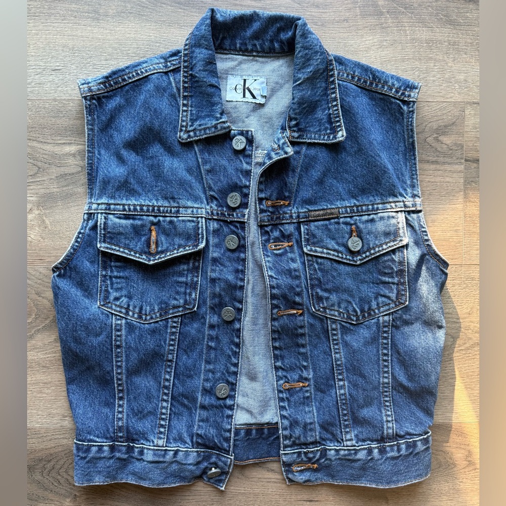 Vintage Calvin Klein Denim Vest Sz S